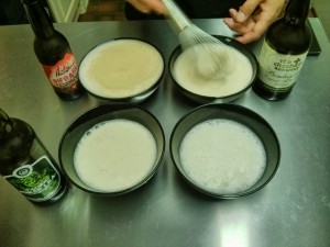 Preparing tempura batter