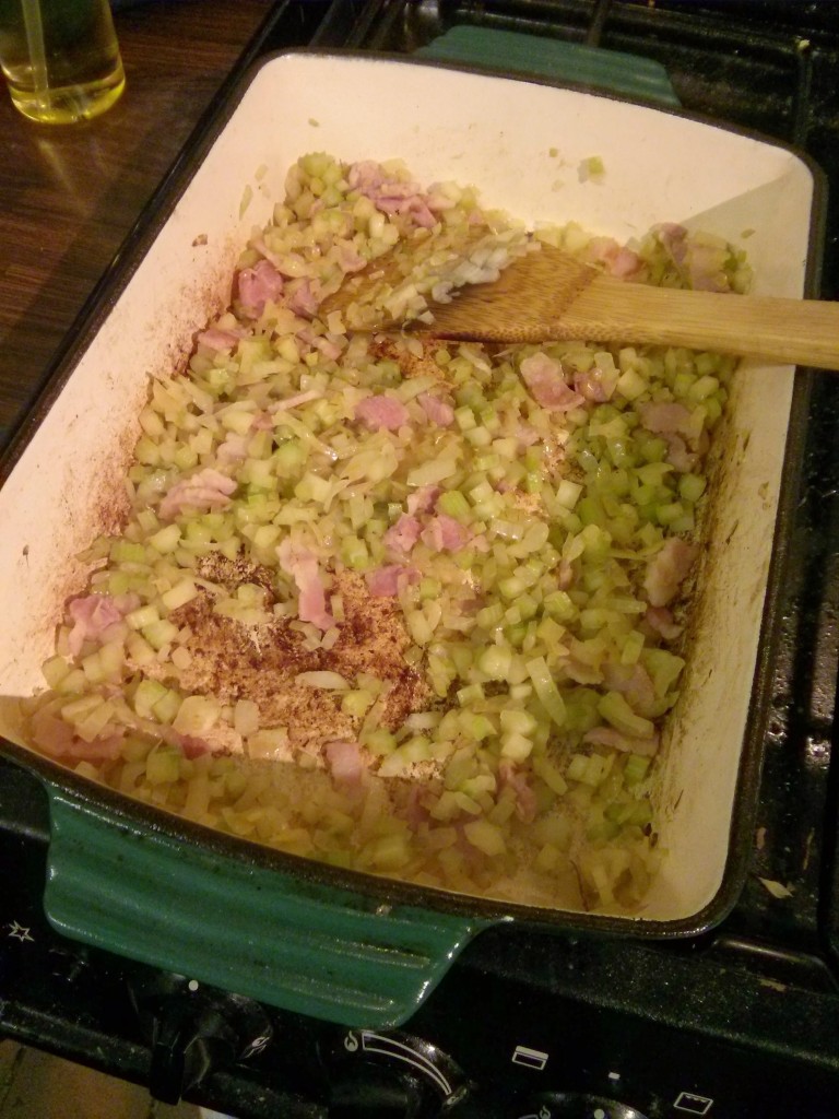 Add onion and celery...