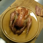 Pheasant breast is browned...