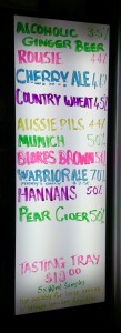 Ironbark Brewery - Beer Board