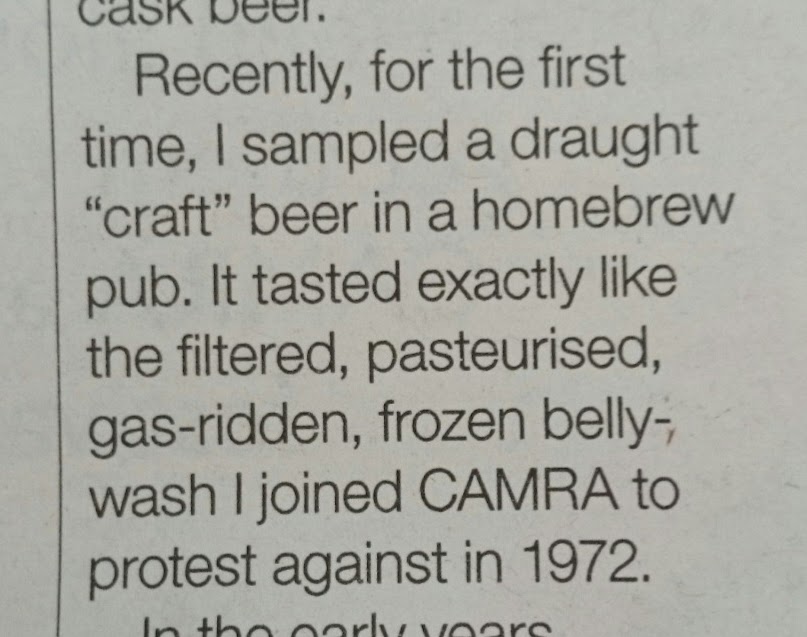 "frozen belly-wash" - CAMRA What's Brewing August 2013