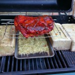 BBQ smoking setup